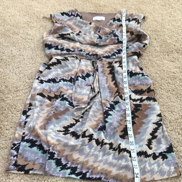 Jessica Simpson SZ 4, peach combo cowl neck dress - Picture 8 of 9